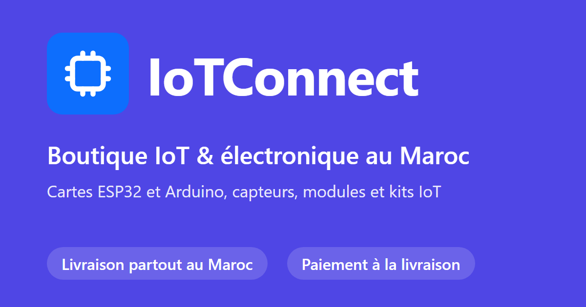 Led Breadboard Arduino Connection Arduino au Maroc : cartes, kits et capteurs — IoTConnect